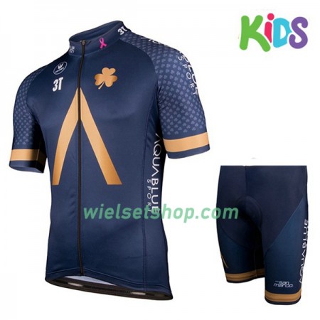 Kind Fietskleding (Fietsshirt + Fietsbroek Kort) 2018 Aqua Blue Sport N001